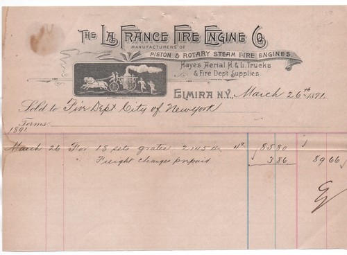 Scarce 1891 billhead - billhead, la